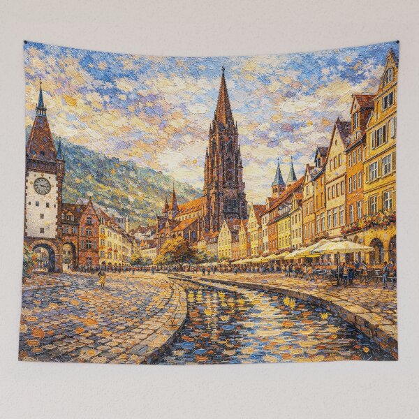 Item preview, A painting of Freiburg, Germany – A Beautiful place in Europe. designed and sold by GalleryKauffeld.