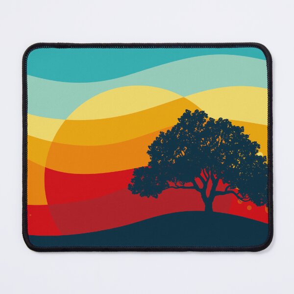 Item preview,  Retro Sunset Landscape with Silhouette Trees designed and sold by chaaval.
