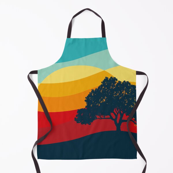 Item preview, Retro Sunset Landscape with Silhouette Trees designed and sold by chaaval.