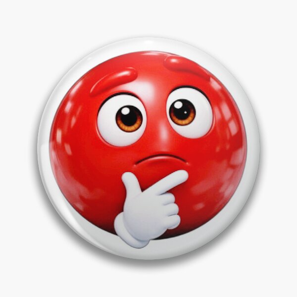 Item preview, Thinking #4: Red Emoji Collection  designed and sold by EscapeArtist13.