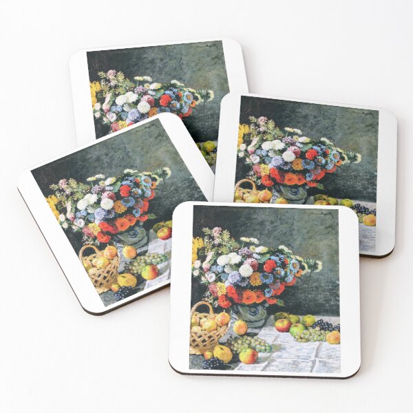 Item preview, Vibrant Monet Flowers and Fruits Remastered Still Life Art Print designed and sold by studio-koichiro.