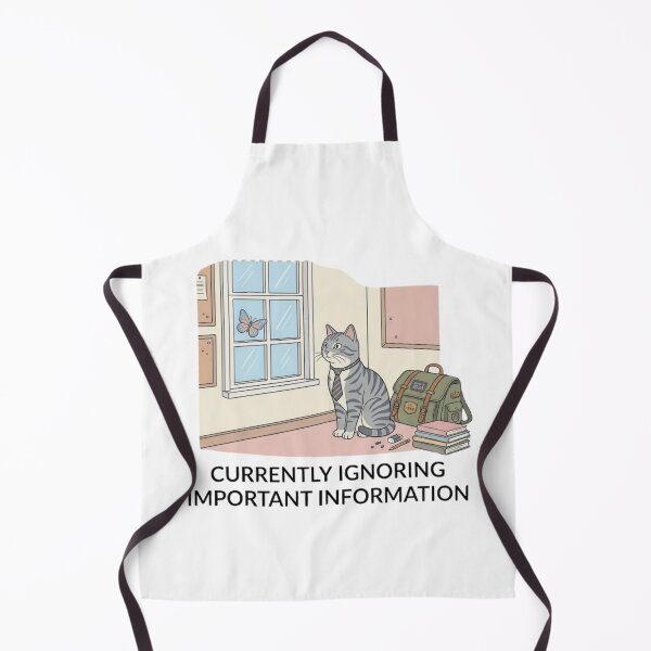 Item preview, Currently Ignoring Important Information - Cat Design designed and sold by RunningWhiskers.