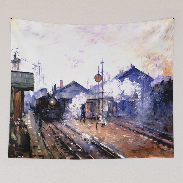 Item preview, Saint-Lazare Station, Track Coming Out designed and sold by artdesignsnow.
