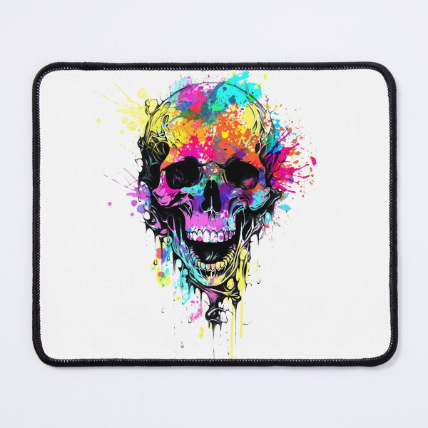 Item preview, Colorful Paint Splash Skull Art - Vibrant Graphic Design ⭐⭐⭐⭐⭐ designed and sold by D-media.