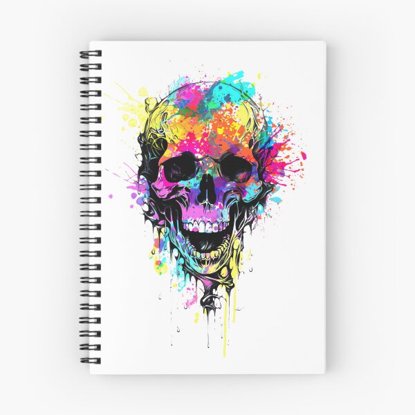 Item preview, Colorful Paint Splash Skull Art - Vibrant Graphic Design ⭐⭐⭐⭐⭐ designed and sold by D-media.