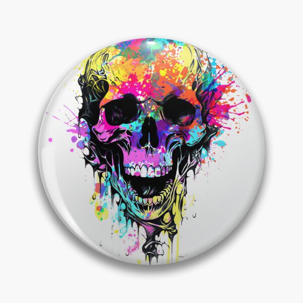 Item preview, Colorful Paint Splash Skull Art - Vibrant Graphic Design ⭐⭐⭐⭐⭐ designed and sold by D-media.