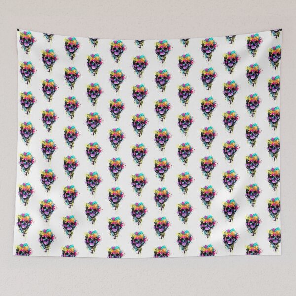 Item preview, Colorful Paint Splash Skull Art - Vibrant Graphic Design ⭐⭐⭐⭐⭐ designed and sold by D-media.
