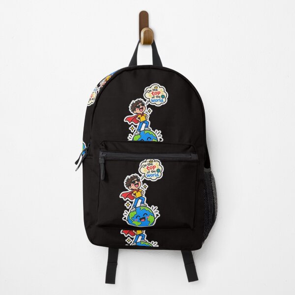 Item preview, On the Top of the World Funny Kid-Style Earth Cartoon Sticker | Cute Adventure Doodle designed and sold by PearlPathFinds.