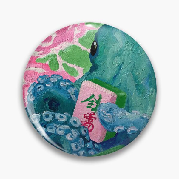 Item preview, Preppy Mahjong octopus designed and sold by SophieClimaArt.