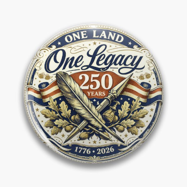 Item preview, One Land One Legacy USA 250th Anniversary Vector T-Shirt Design - 1776 2026 Patriotic Vintage Crest Graphic designed and sold by Rabu10.
