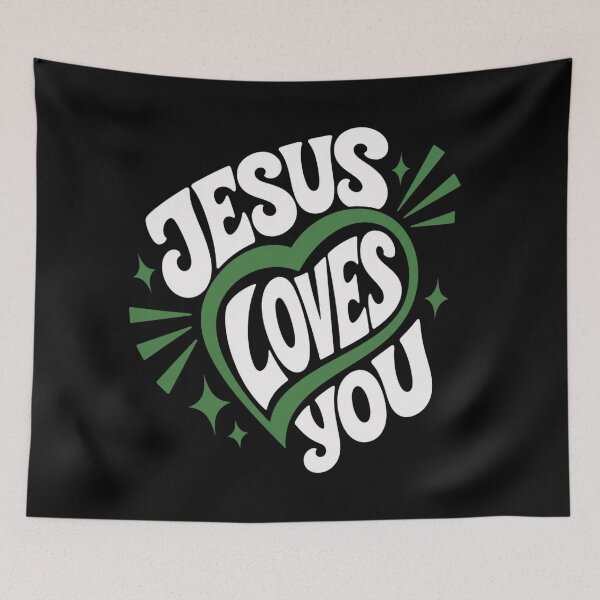 Item preview, Jesus Loves You Aesthetic Graphic designed and sold by Helen042Tracey.
