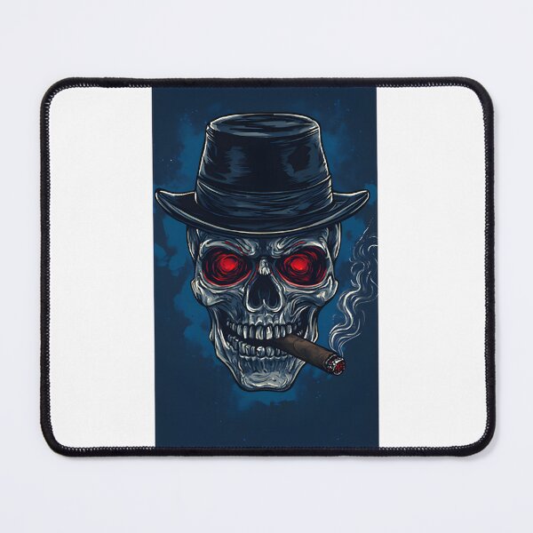 Item preview, Cool Skull Logo With Red Eyes & Fedora – Vector T‑Shirt Design ⭐⭐⭐⭐⭐ designed and sold by D-media.