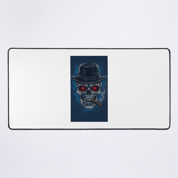 Item preview, Cool Skull Logo With Red Eyes & Fedora – Vector T‑Shirt Design ⭐⭐⭐⭐⭐ designed and sold by D-media.