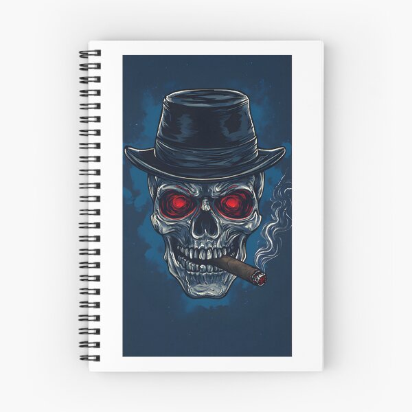 Item preview, Cool Skull Logo With Red Eyes & Fedora – Vector T‑Shirt Design ⭐⭐⭐⭐⭐ designed and sold by D-media.
