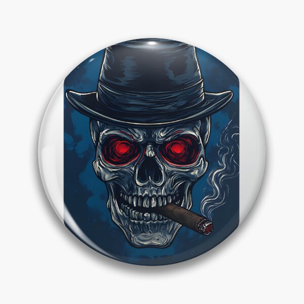 Item preview, Cool Skull Logo With Red Eyes & Fedora – Vector T‑Shirt Design ⭐⭐⭐⭐⭐ designed and sold by D-media.