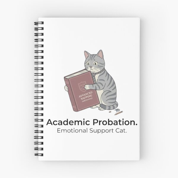 Item preview, Academic Probation. Emotional Support Cat. - Cat Design designed and sold by RunningWhiskers.