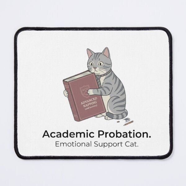 Item preview, Academic Probation. Emotional Support Cat. - Cat Design designed and sold by RunningWhiskers.