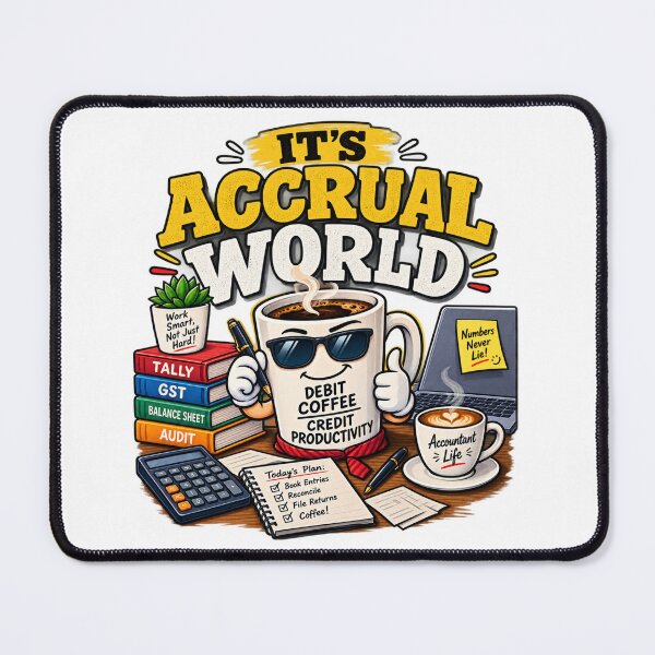 Item preview, It's Accrual World of Accountant Coffee Life designed and sold by Pixel Palette.