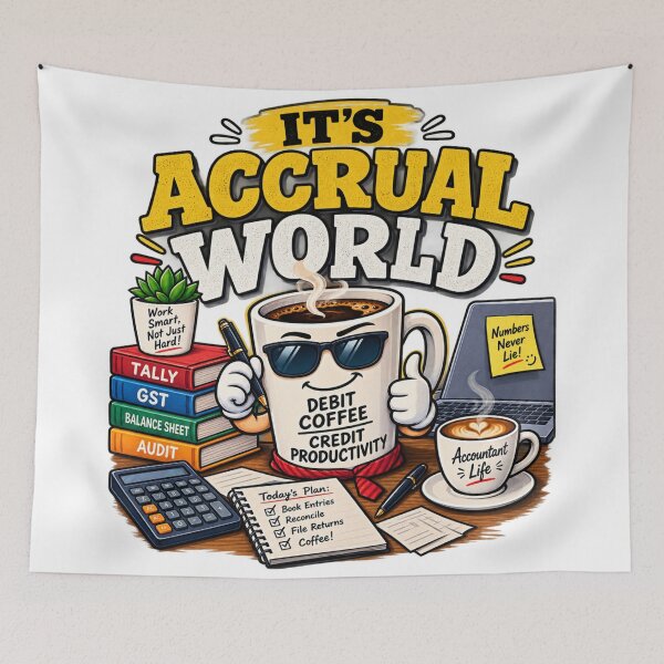 Item preview, It's Accrual World of Accountant Coffee Life designed and sold by Pixel Palette.