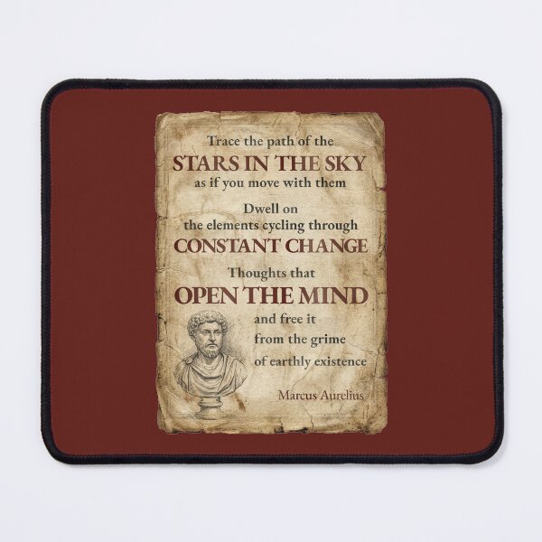 Item preview, Trace the Path of the Stars - Marcus Aurelius - Vintage Distressed Stoic Quote - Roman Red Version designed and sold by Stoic Core.