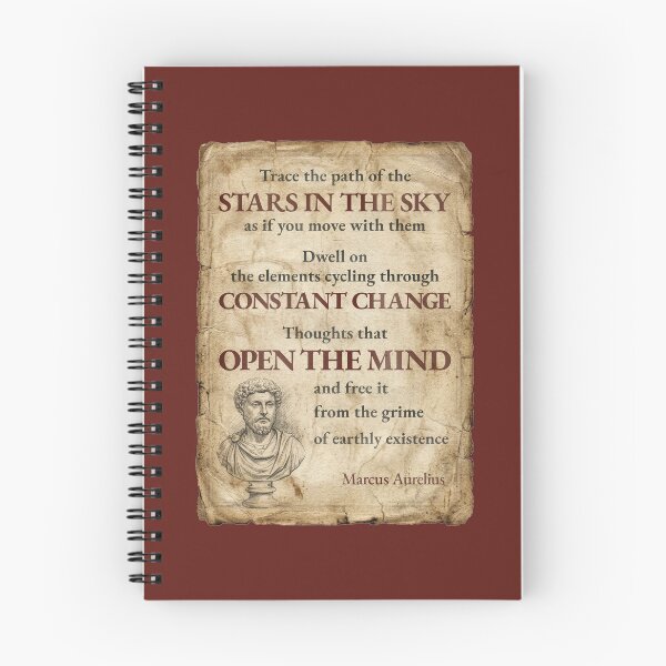 Item preview, Trace the Path of the Stars - Marcus Aurelius - Vintage Distressed Stoic Quote - Roman Red Version designed and sold by Stoic Core.