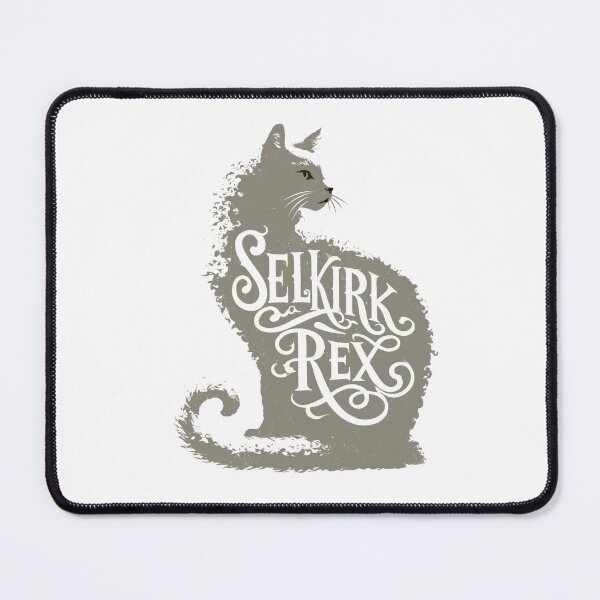 Item preview, Selkirk Rex Cat Word Art | Typography Cat Silhouette Design designed and sold by AyfuDesigns.