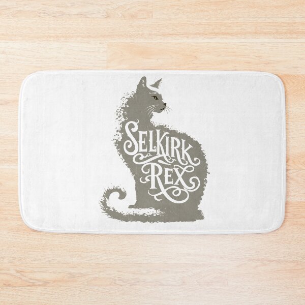 Item preview, Selkirk Rex Cat Word Art | Typography Cat Silhouette Design designed and sold by AyfuDesigns.