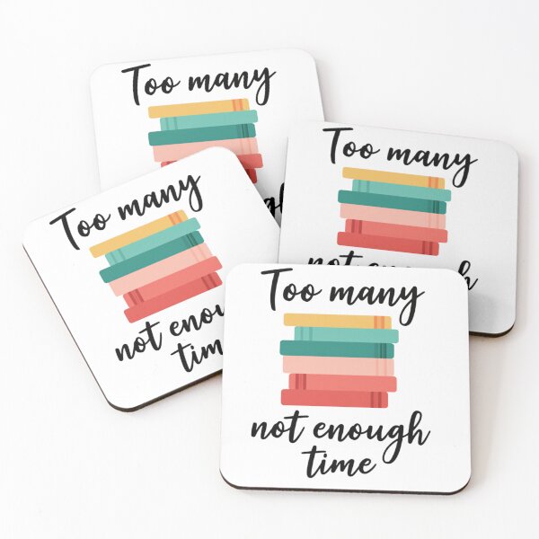 Item preview, Stack of Colorful Books With 'Too Many Not Enough Time' Text Graphic for Book Lovers designed and sold by KanDa-Shop.