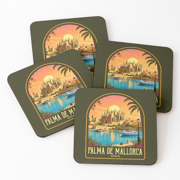 Item preview, Palma de Mallorca Vintage Travel Illustration designed and sold by HomeLivingCo.