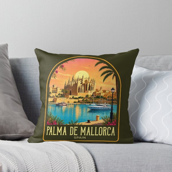 Item preview, Palma de Mallorca Vintage Travel Illustration designed and sold by HomeLivingCo.