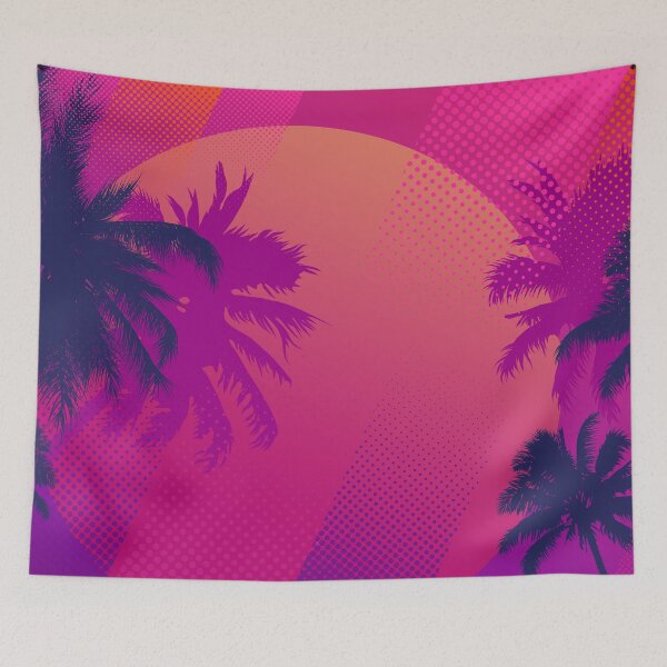 Item preview, Retro Synthwave Palm Trees Tropical Gradient Art designed and sold by chaaval.
