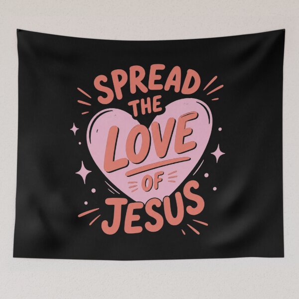 Item preview, Spread The Love Of Jesus Retro Cute designed and sold by Mckenna165.