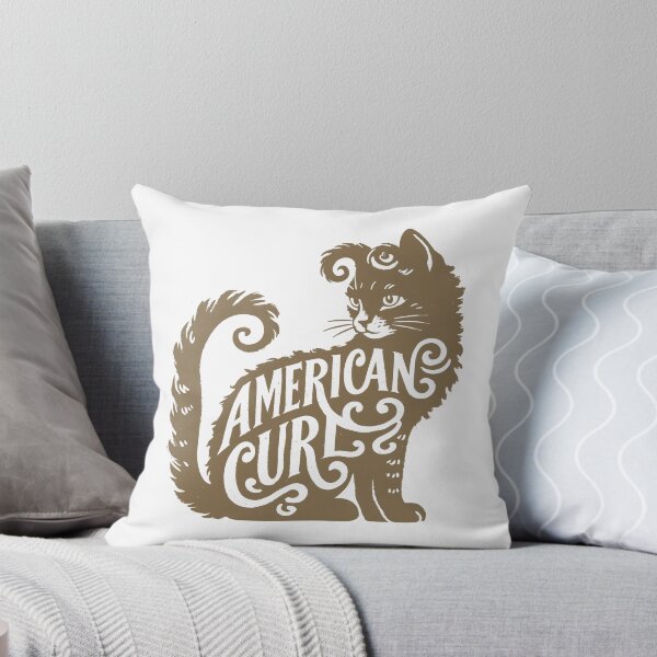 Item preview, American Curl Cat Word Art | Typography Cat Silhouette Design designed and sold by AyfuDesigns.