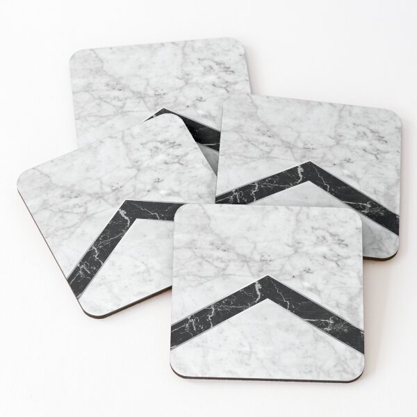 Item preview, Stone Arrow Pattern - White & Black Marble #619 designed and sold by Natural Collective.