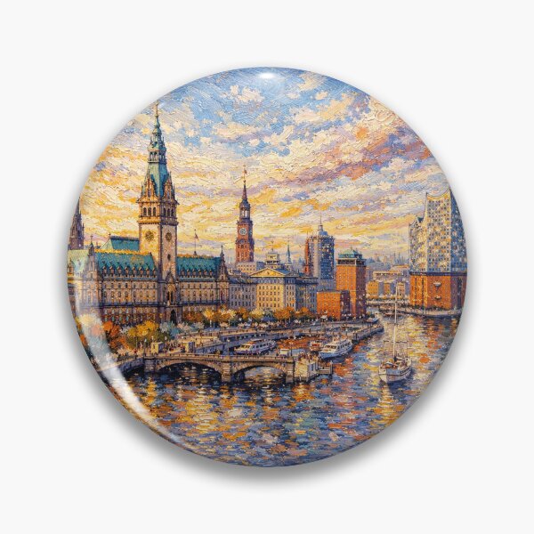 Item preview, A painting of Hamburg, Germany – A Beautiful place in Europe. designed and sold by GalleryKauffeld.