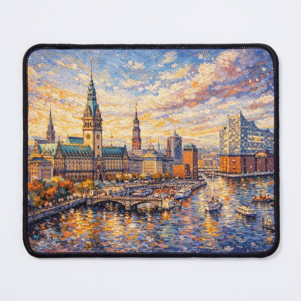 Item preview, A painting of Hamburg, Germany – A Beautiful place in Europe. designed and sold by GalleryKauffeld.