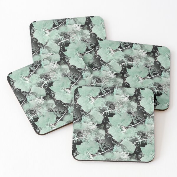 Item preview, Painterly Soft Flowers in Teal designed and sold by Artistestella.