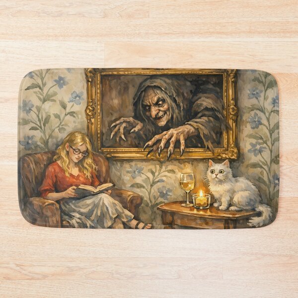 Item preview, Reading by Candlelight with a Cat designed and sold by cuprum.