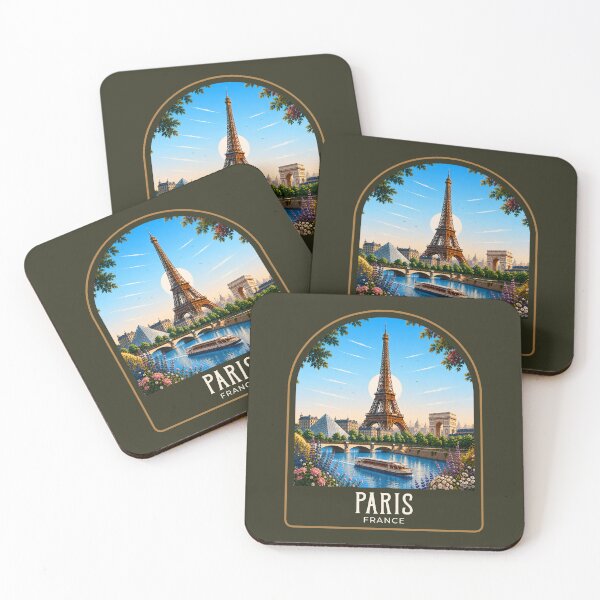 Item preview, Paris Vintage Travel Illustration designed and sold by HomeLivingCo.