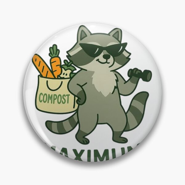 Item preview, Zero Waste Maximum Sass Funny Raccoon Compost designed and sold by JossDesign15.