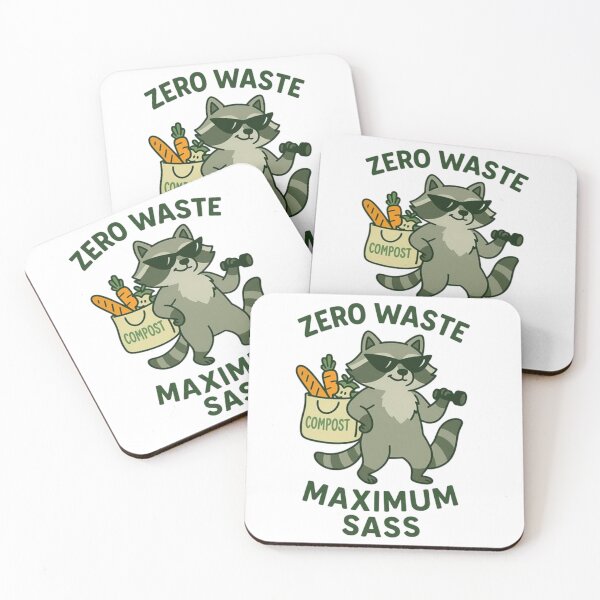 Item preview, Zero Waste Maximum Sass Funny Raccoon Compost designed and sold by JossDesign15.