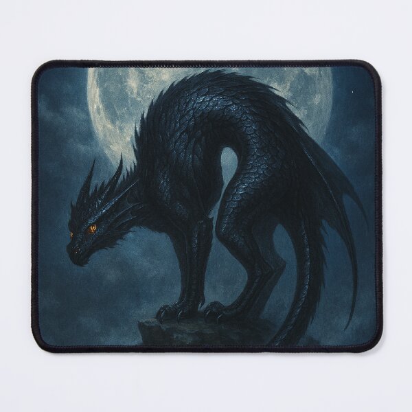 Item preview, Black Cat Dragon Under the Full Moon designed and sold by Joammiyon.