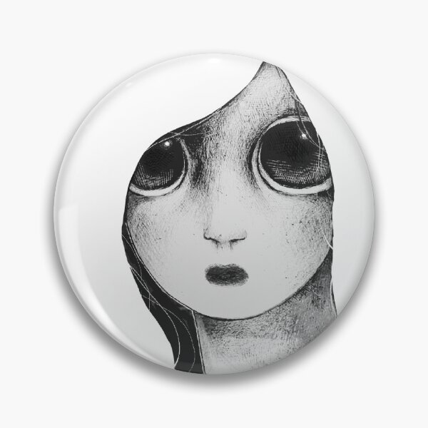 Item preview, big-eyed woman designed and sold by finnyheartsit.