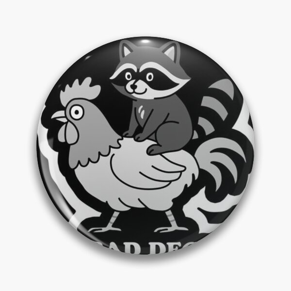 Artikelvorschau, Den Traum leben – eine schlechte Entscheidung nach der anderen. Lustiger Waschbär reitet Huhn. entworfen und verkauft von JossDesign15.