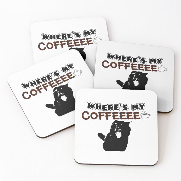 Item preview, Funny Black Cat Coffee Meme designed and sold by artxsian.