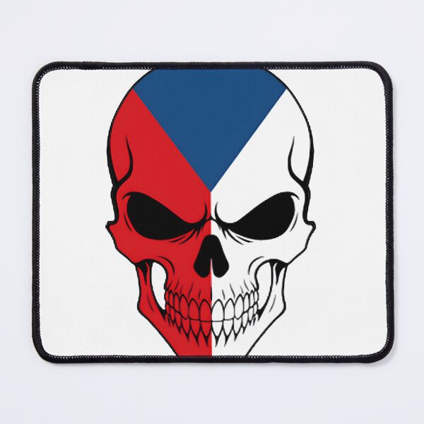 Item preview, Czech Republic Skull Flag – Gothic Flag Art Tee, Hoodie & Poster LIMITED EDITION designed and sold by D-media.