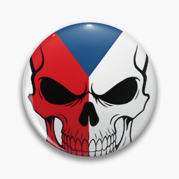 Item preview, Czech Republic Skull Flag – Gothic Flag Art Tee, Hoodie & Poster LIMITED EDITION designed and sold by D-media.