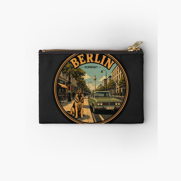 Item preview, German Shepherd Berlin Germany Vintage Travel Car Poster designed and sold by FireWildChild.