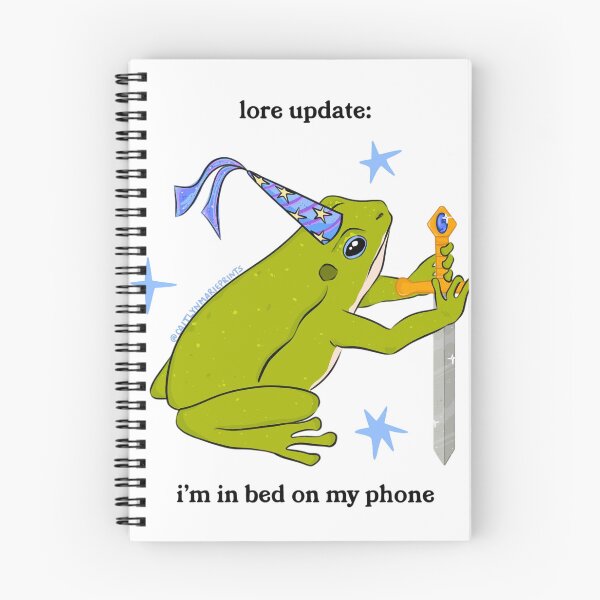 Item preview, Lore Update Im In Bed On My Phone Wizard Frog Sword designed and sold by JossDesign15.