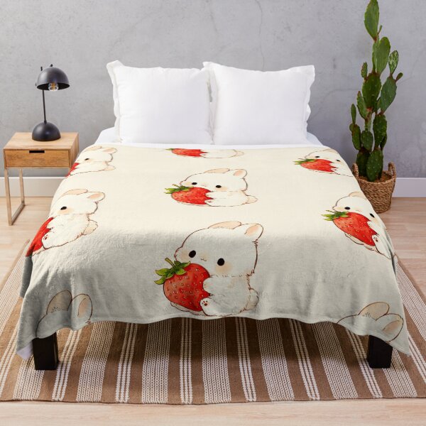 Item preview, Cute Kawaii Bunny With Strawberry designed and sold by jianina-alondra.